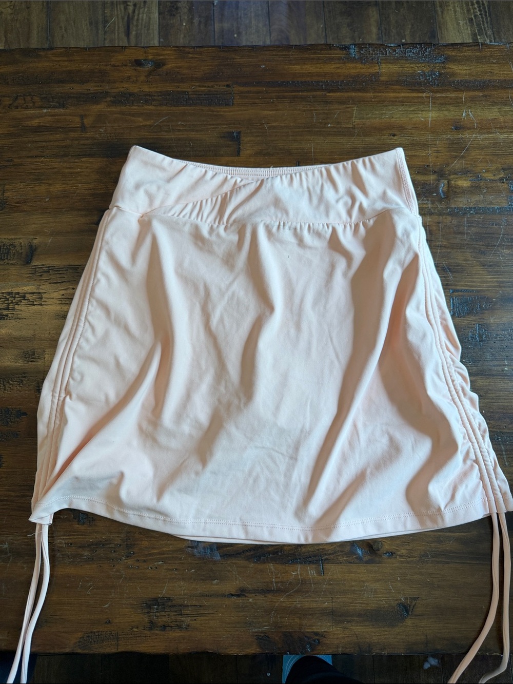Light Pink Drawstring Athletic Skort - Women's Active Skirt